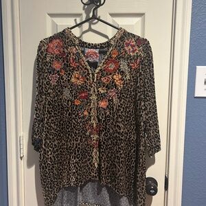Johnny Was leopard top